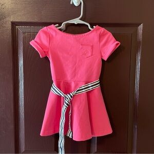 Polo Ralph Lauren Toddler Girls Pink Dress with Striped Belt